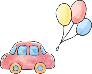 車と風船